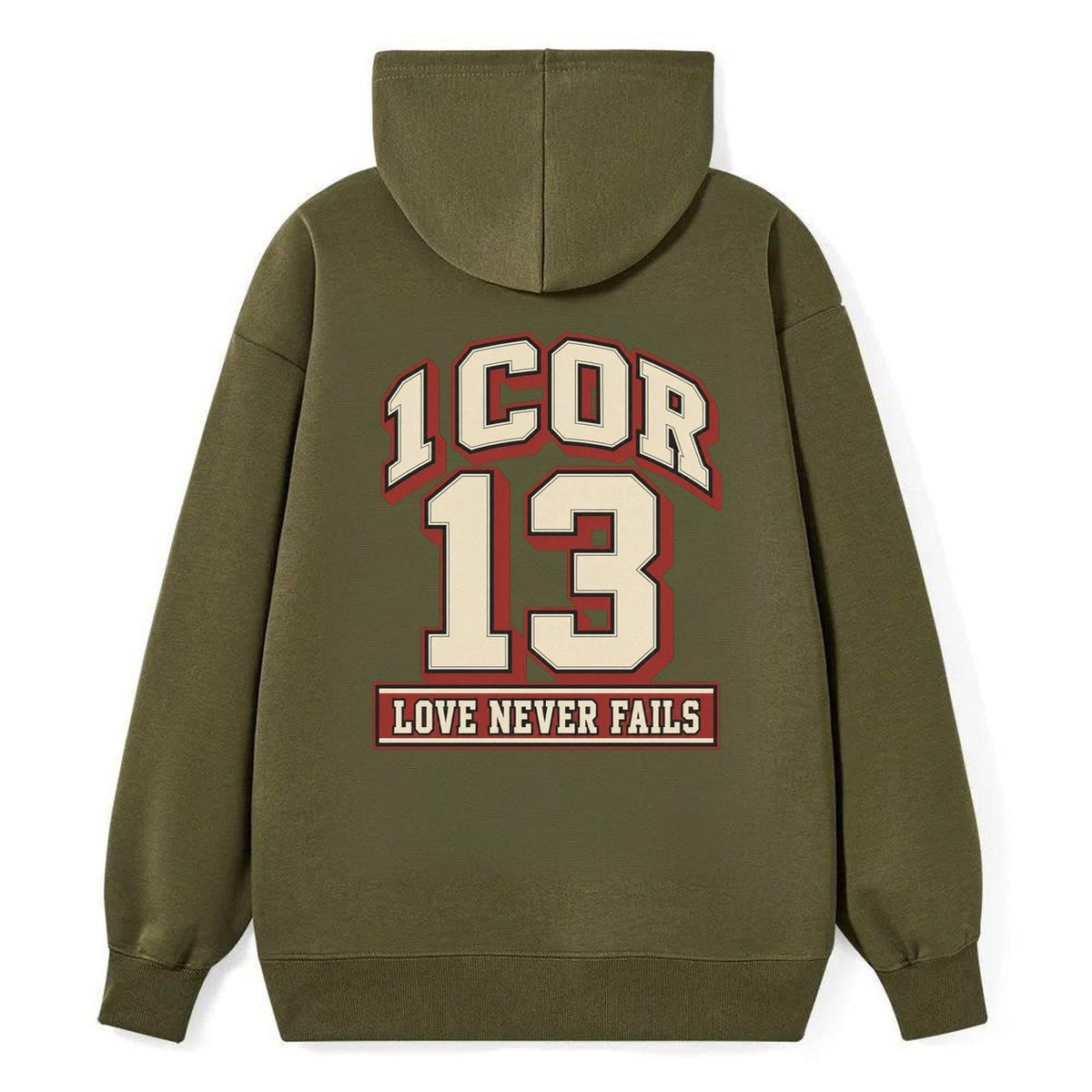 Corinthians 13 Varsity Chapel Varsity Classic Pullover Hoodie – Armygreen