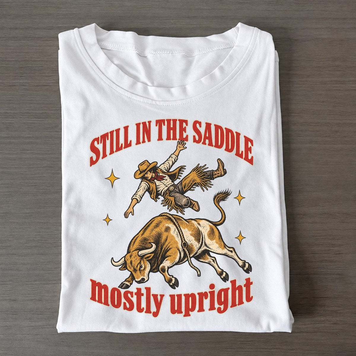 Mostly Upright Unhinged Affirmations Classic T-shirt – White