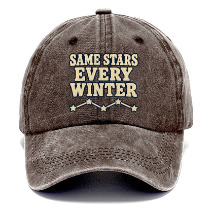 Same Stars Every Winter Astronomy And Stargazing Classic Cap – Brown