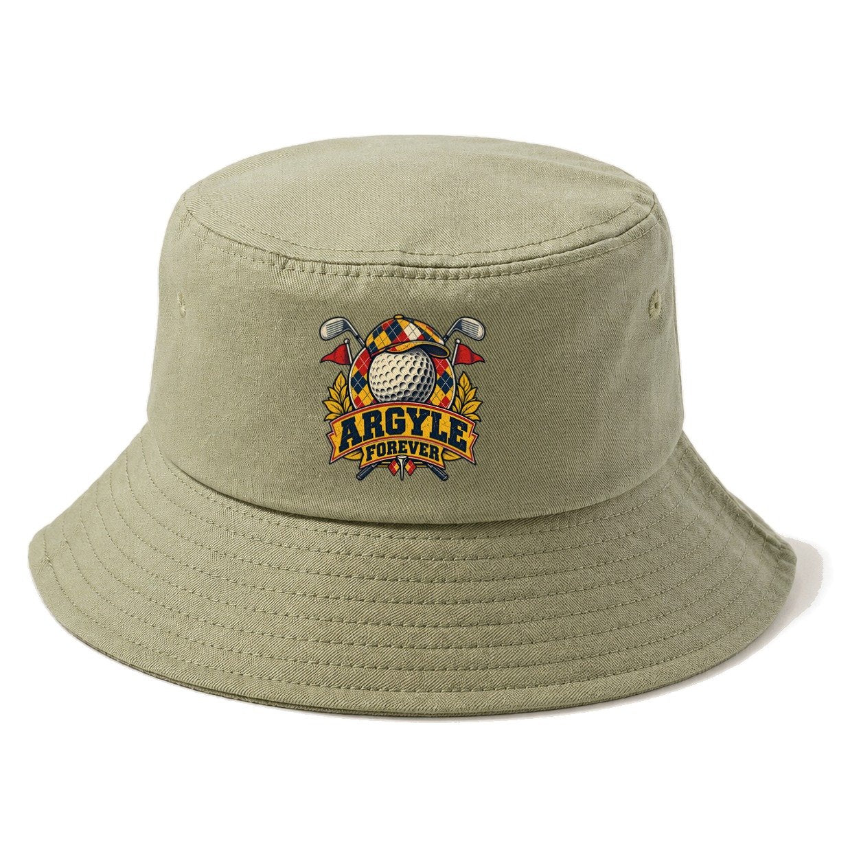 Argyle Forever Golf Life Bucket Hat – Army Green