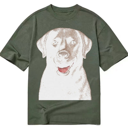 Labrador Friendly Family Classic T-shirt – Army Green