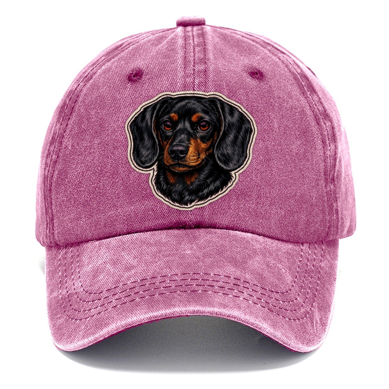 Dachshund Portrait Classic Cap – Dusty Rose
