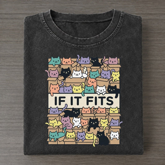 Box Fort Overcatted Vintage T-shirt – Black