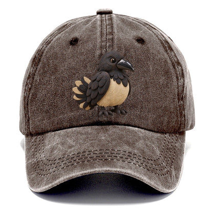 Raven Feather Tuck Classic Cap – Brown