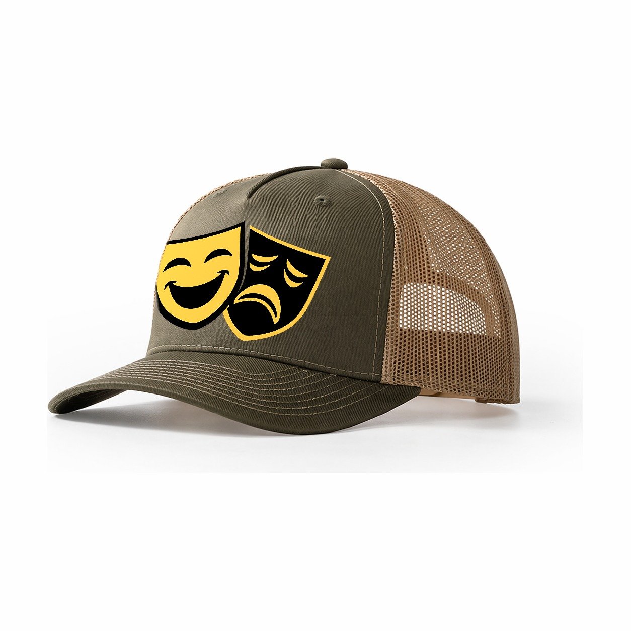 Golden Duality Of Theater Ac39f189b447 1770611732078 Trucker Hat – Olive-Khaki