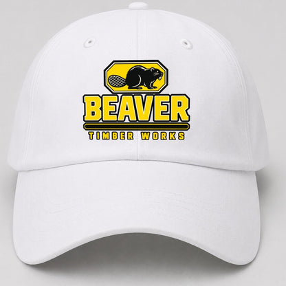 Beaver Timber Works Heavy Duty Baseball Cap – White