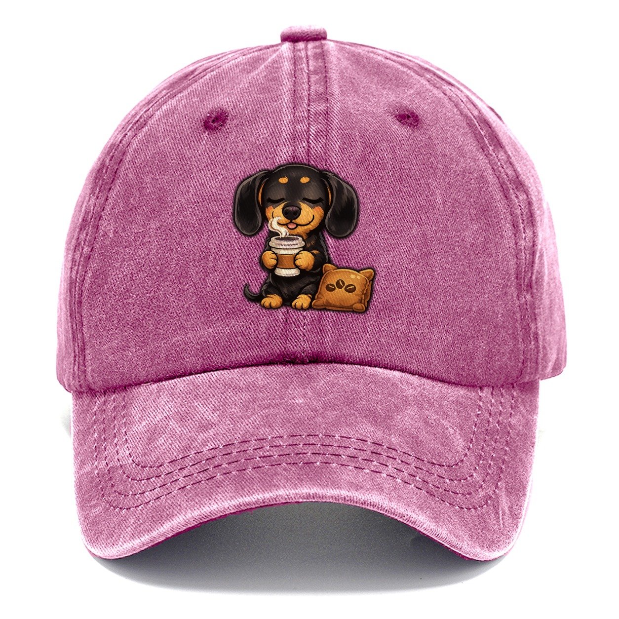 Coffee Loving Dachshund Classic Cap – Dusty Rose