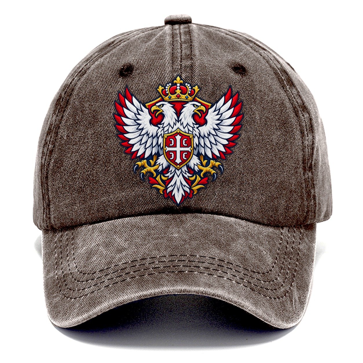 Serbia Minimal Emblem Country Logos Classic Cap – Brown