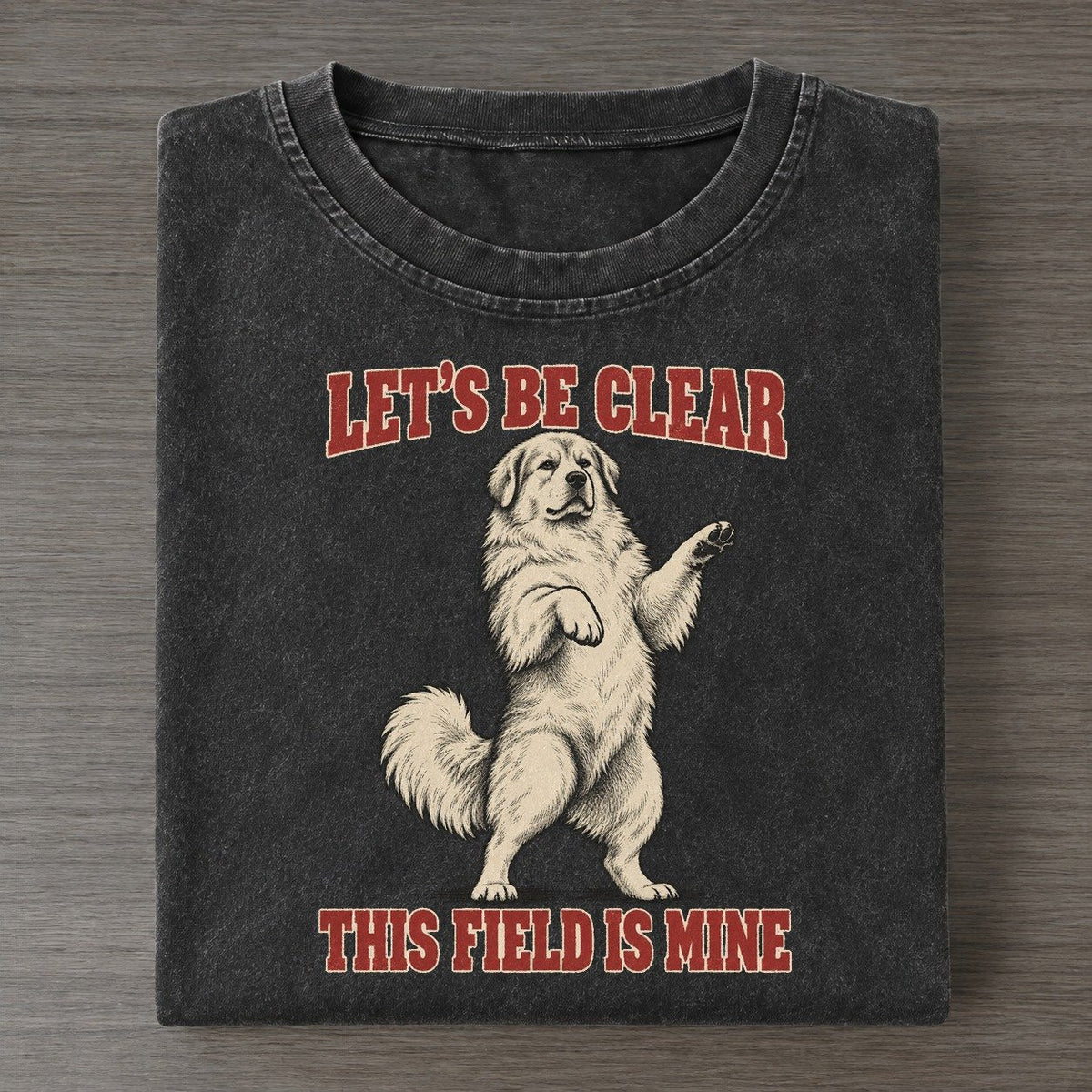 Great Pyrenees Dog Declarations Vintage T-shirt – Black