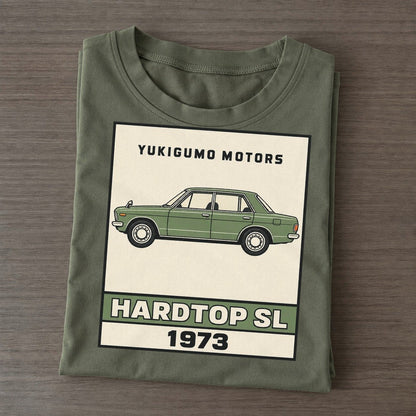 Yukigumo Hardtop Showa Speed Plates Classic T-shirt – Army Green