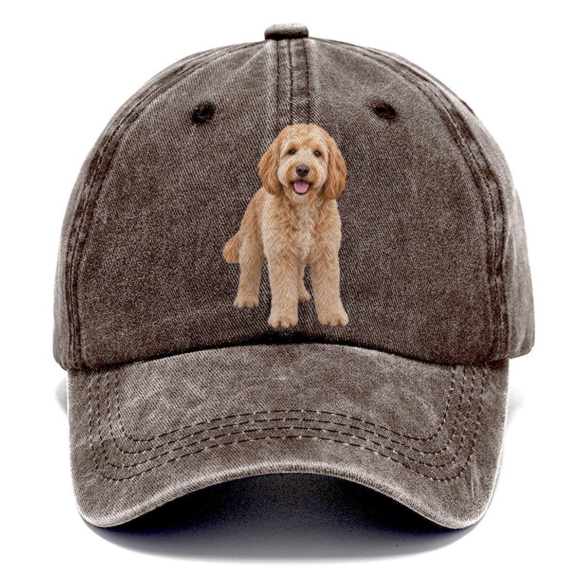 Goldendoodle Standing Top Breeds Classic Cap – Brown