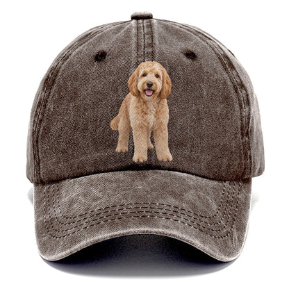 Goldendoodle Standing Top Breeds Classic Cap – Brown