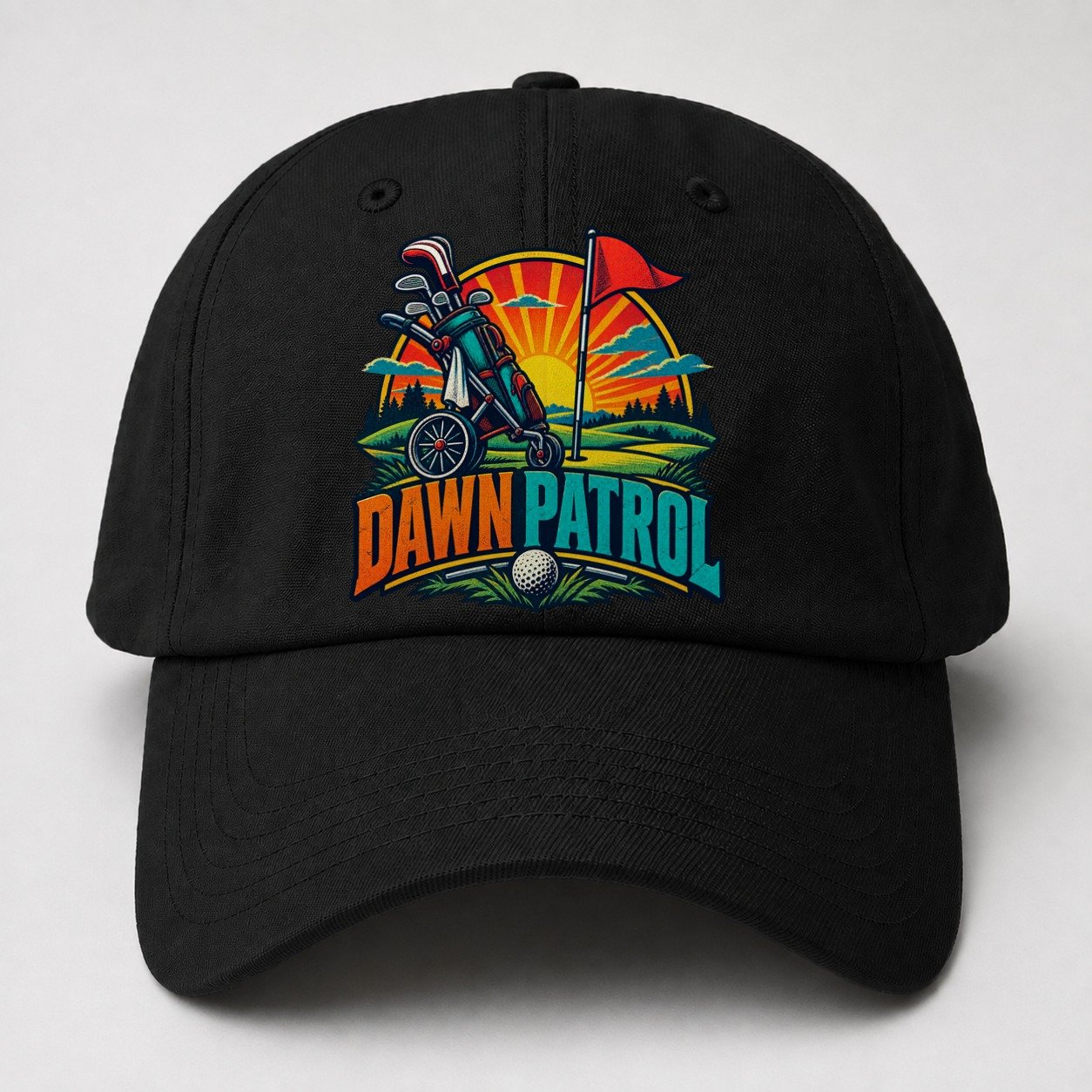Dawn Patrol Golf Life Baseball Cap – Black