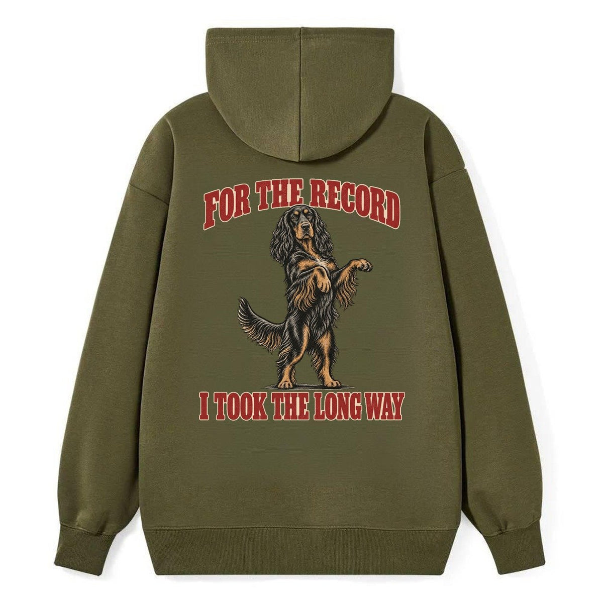 Gordon Setter Dog Declarations Classic Pullover Hoodie – Armygreen
