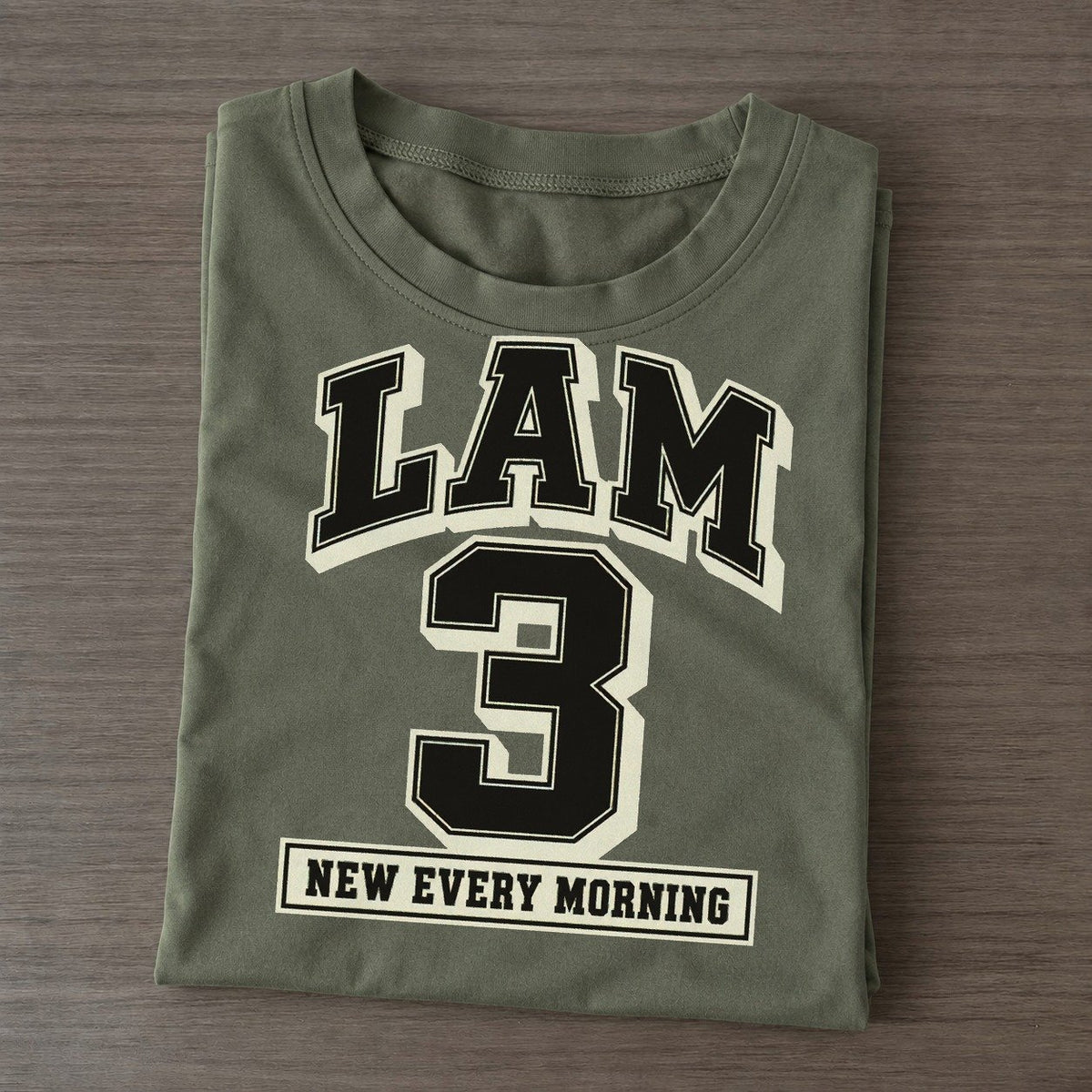Lamentations 3 Varsity Chapel Varsity Classic T-shirt – Army Green