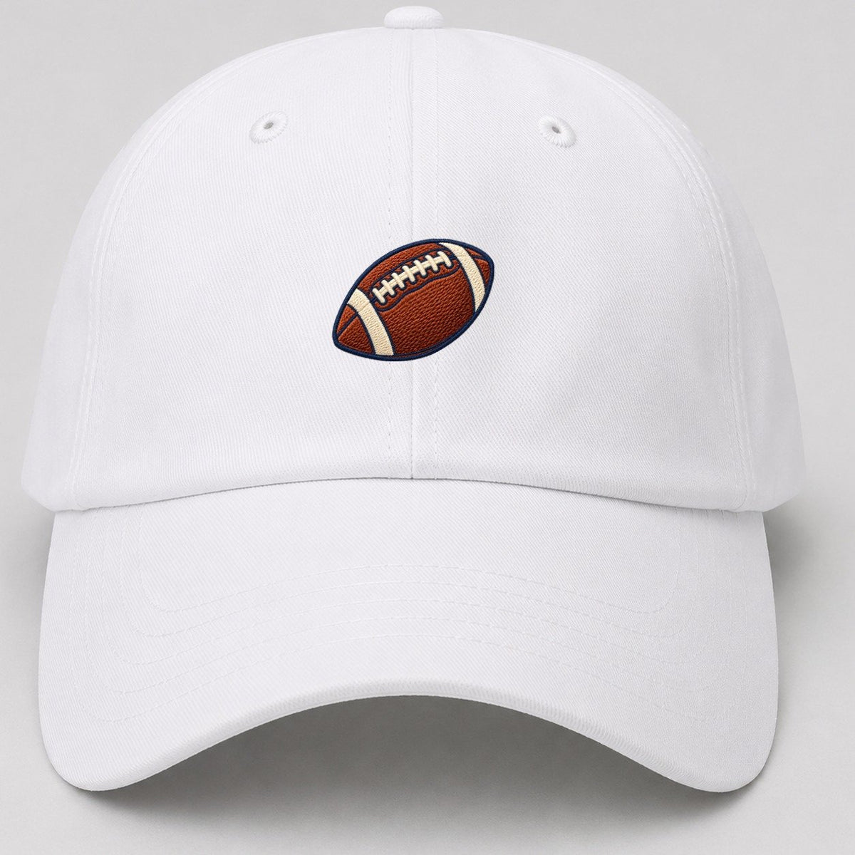 American Football Tiny Solo Marks Baseball Cap – White