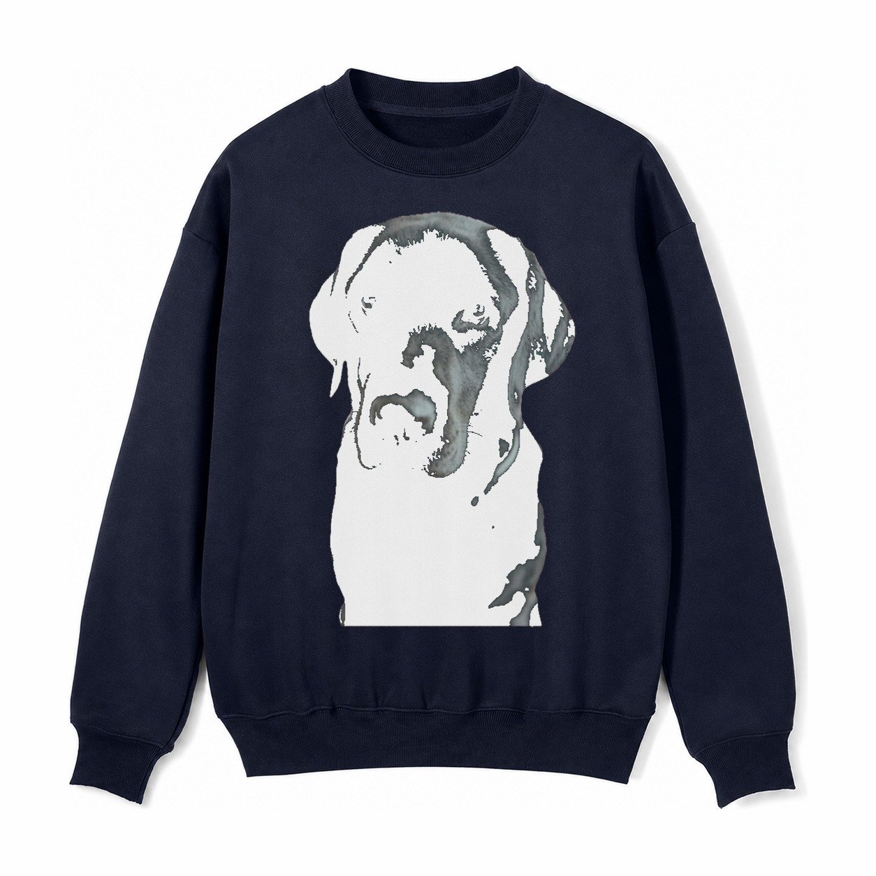 Black Labrador Fleece Sweatshirt – Navy Blue