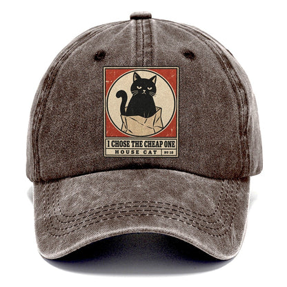 I Chose The Cheap One Neko Says No Classic Cap – Brown