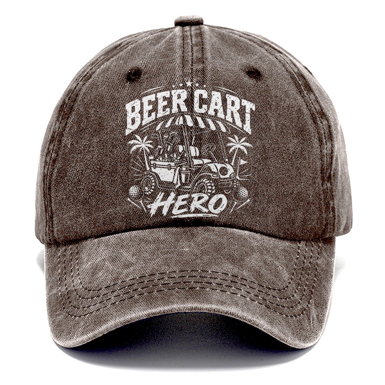 Beer Cart Hero Golf Life Classic Cap – Brown