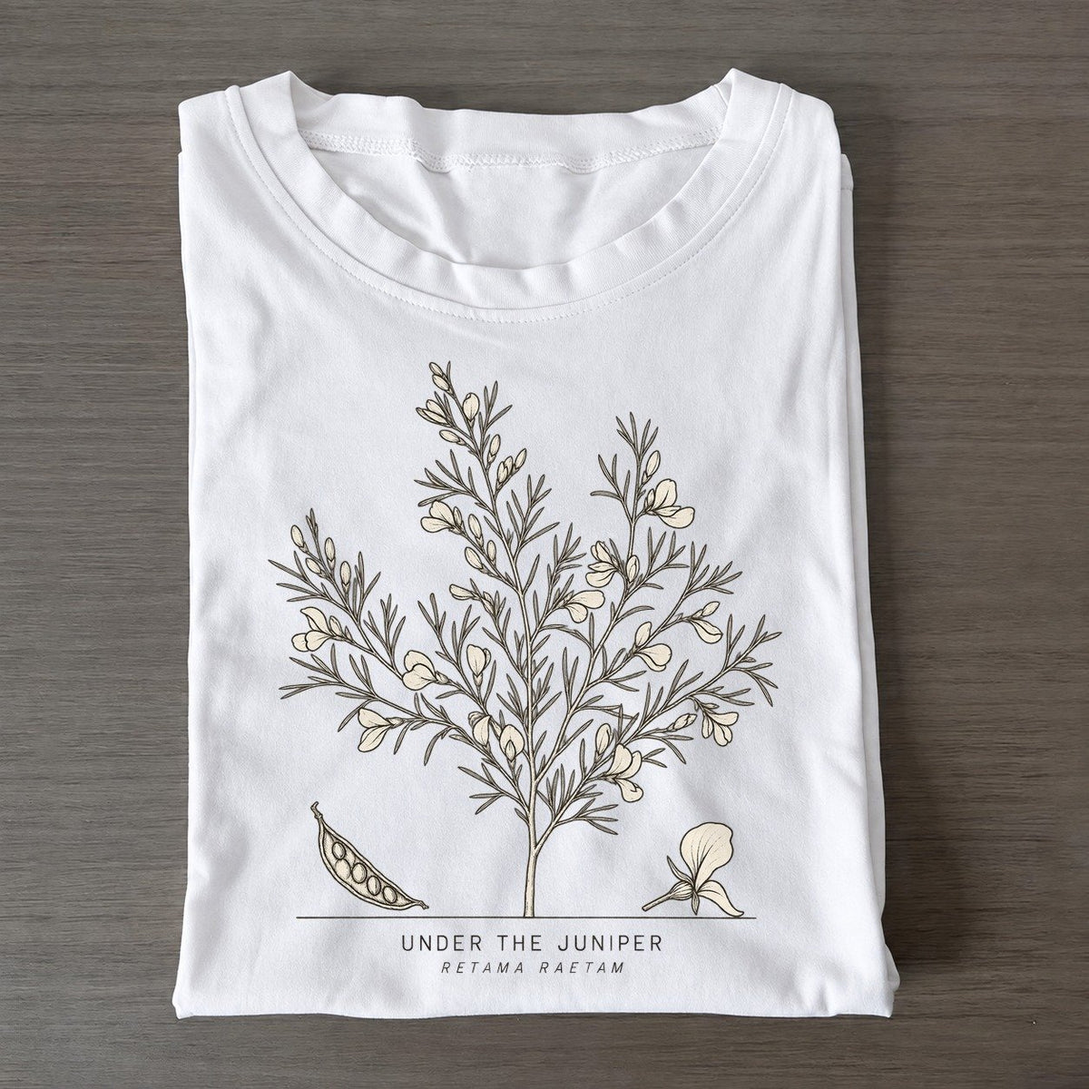 Under The Juniper Olive Line Classic T-shirt – White