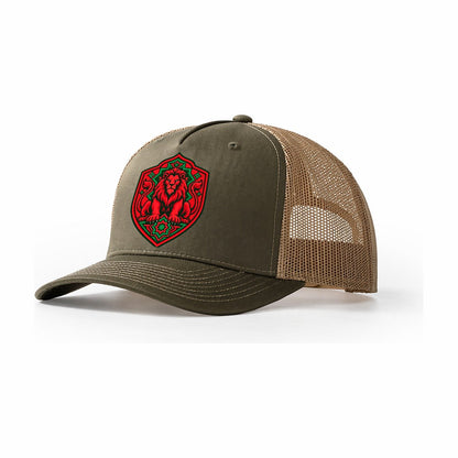 Morocco Minimal Emblem Country Logos Trucker Hat – Olive Khaki