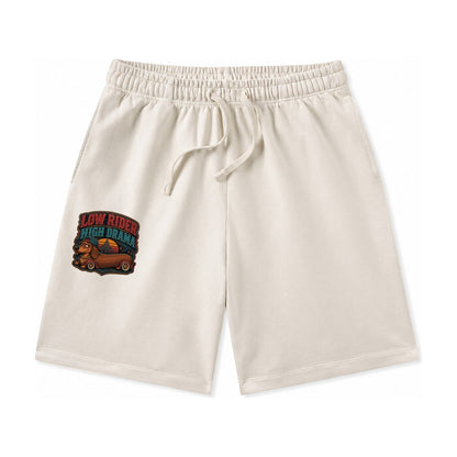 Low Rider High Drama Dachshund Washed Shorts – Beige