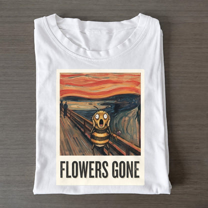 Bee Scream Out Of Flowers Scream Classic T-shirt – White