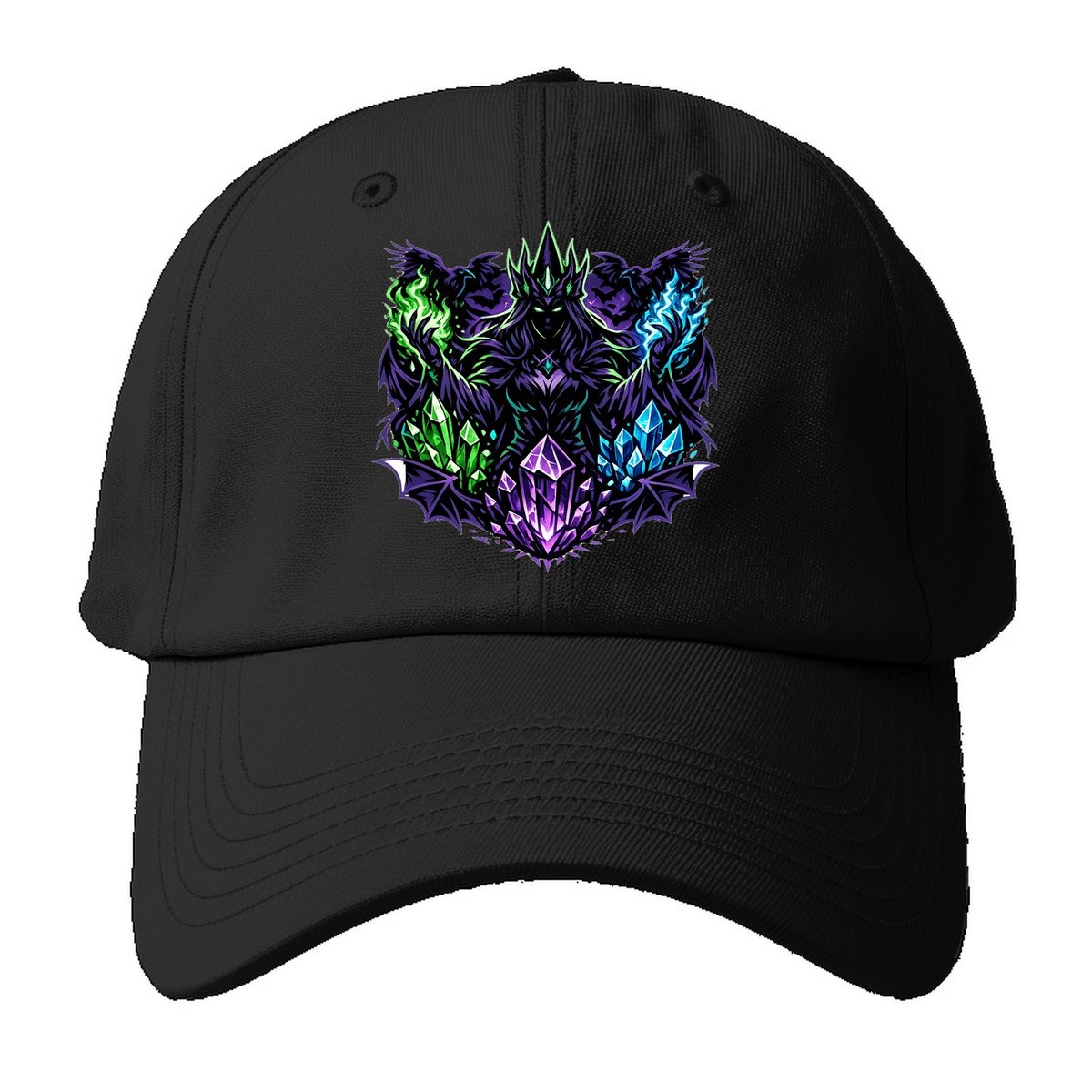 Dark Sorceress Crystal Baseball Cap – Black