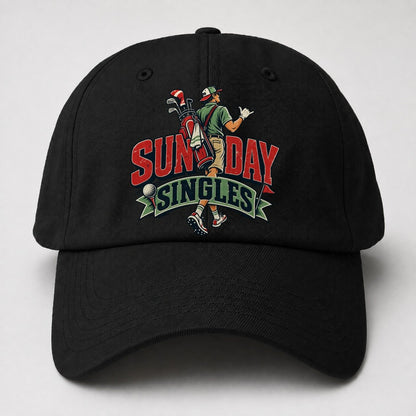 Sunday Singles Golf Life Baseball Cap – Black