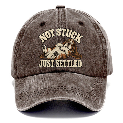 Basset Comfortably Settled Character Club Classic Cap – Brown