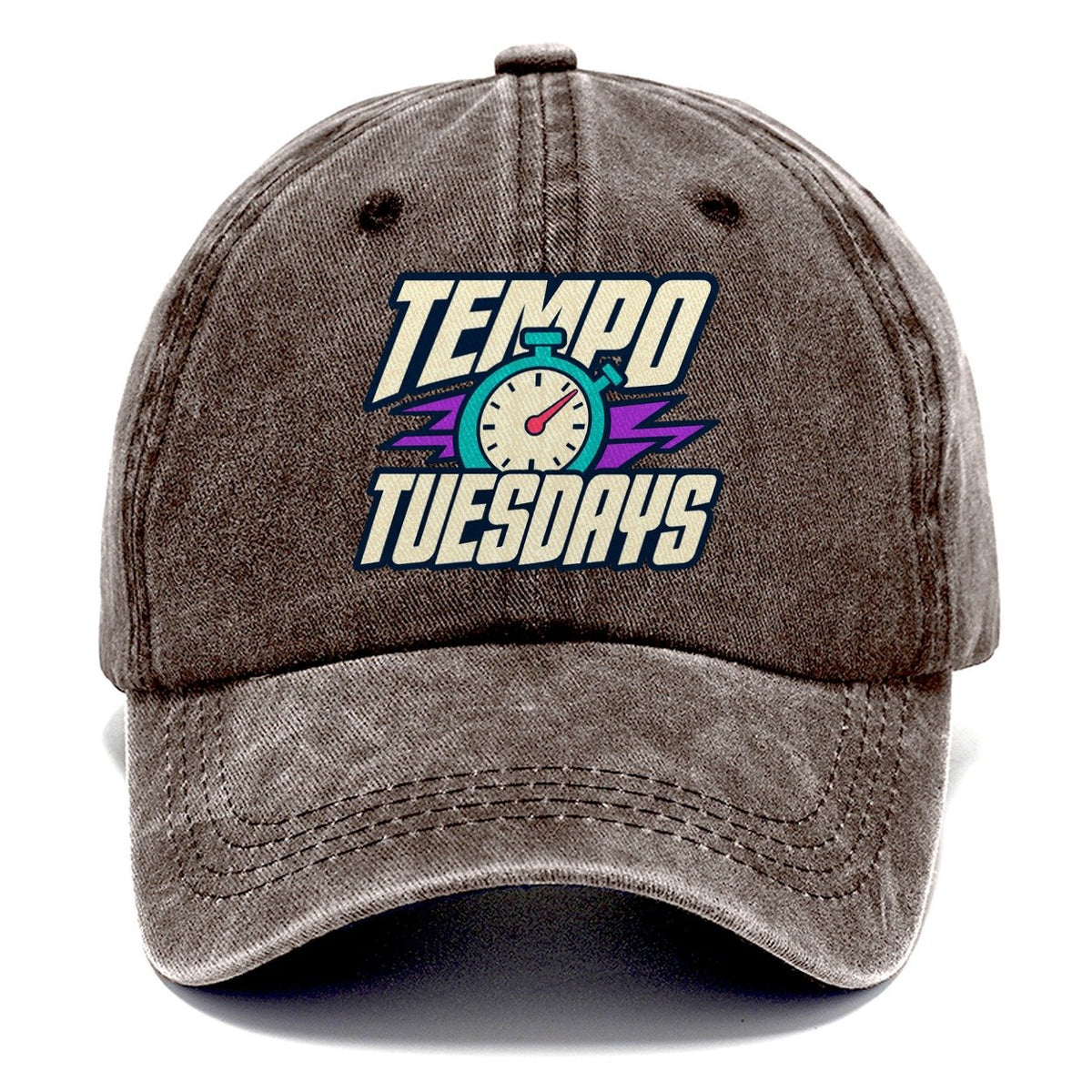 Tempo Tuesdays 90S Running Clubs Classic Cap – Brown
