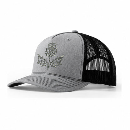 Thistle Bloom Trucker Hat – Sport Grey Black