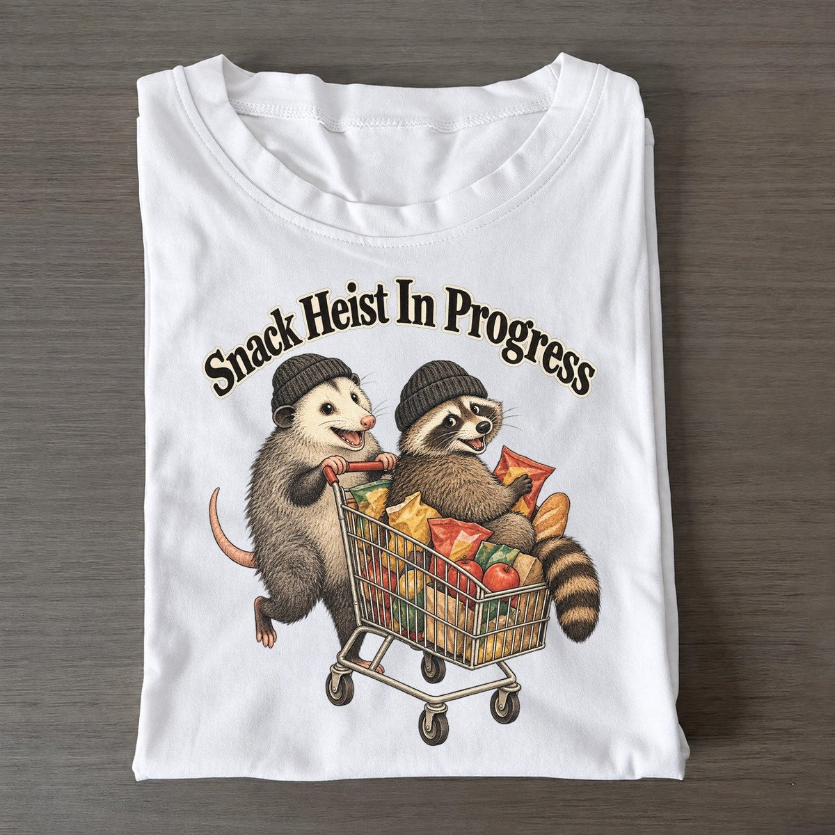 Snack Heist In Progress Kerfuffle Club Classic T-shirt – White