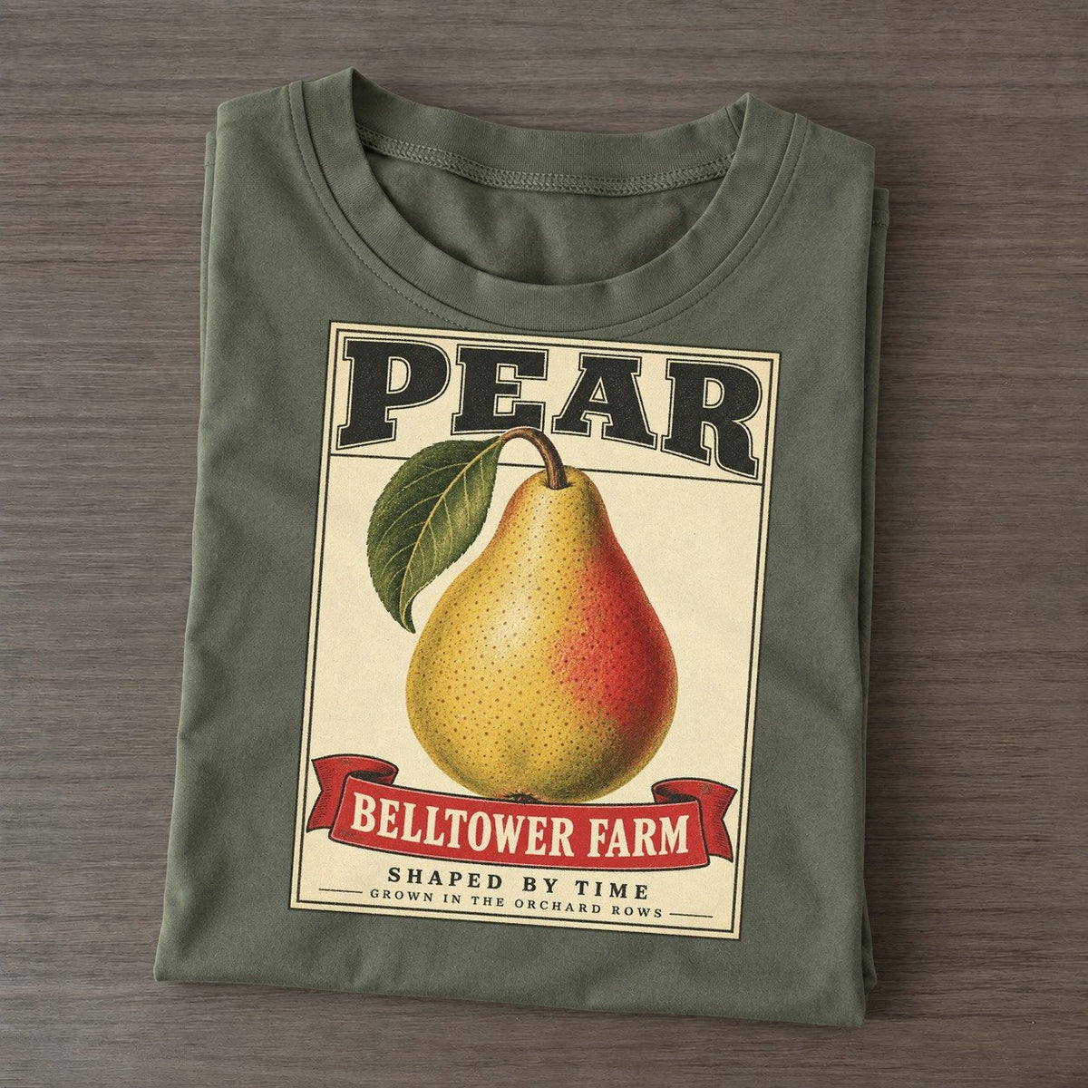 Pear Orchard Crate Classic T-shirt – Army Green