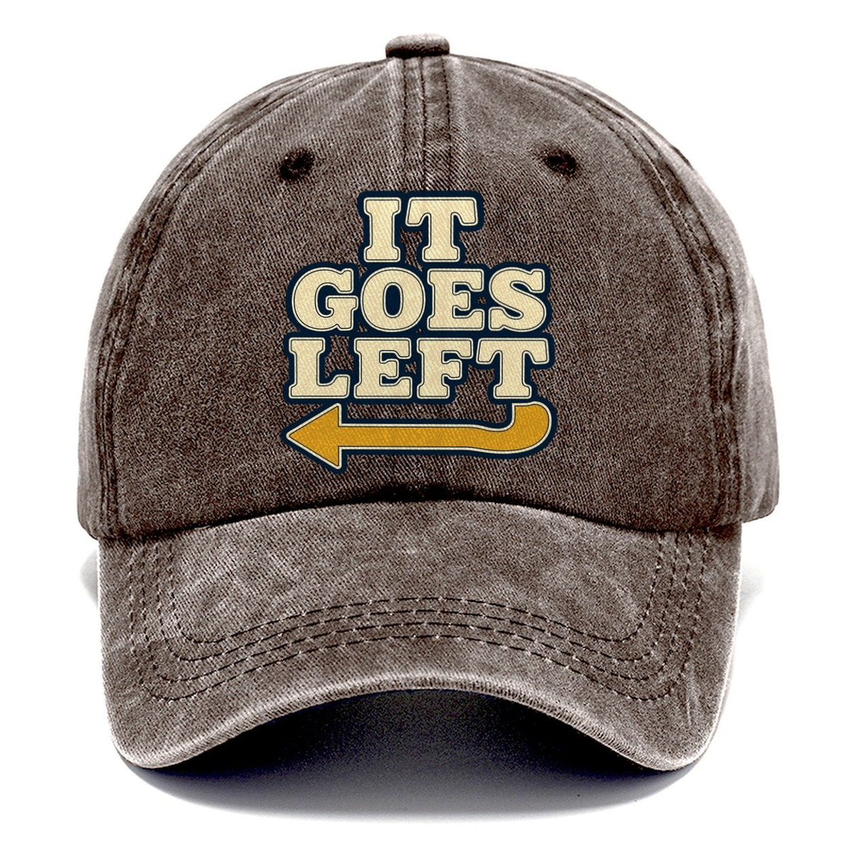 It Goes Left Rock Climbing Classic Cap – Brown