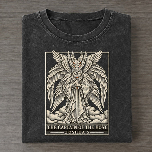 The Captain Of The Sixfold Wings Vintage T-shirt – Black