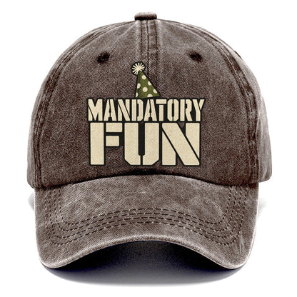 Mandatory Fun Barracks Wit Classic Cap – Brown