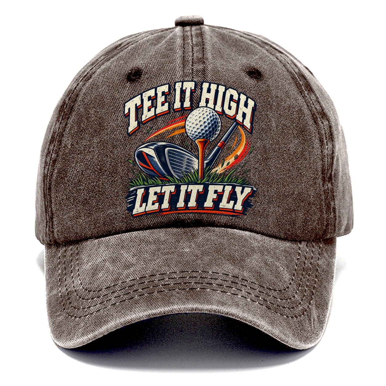 Tee It High Let It Fly Golf Life Classic Cap – Brown