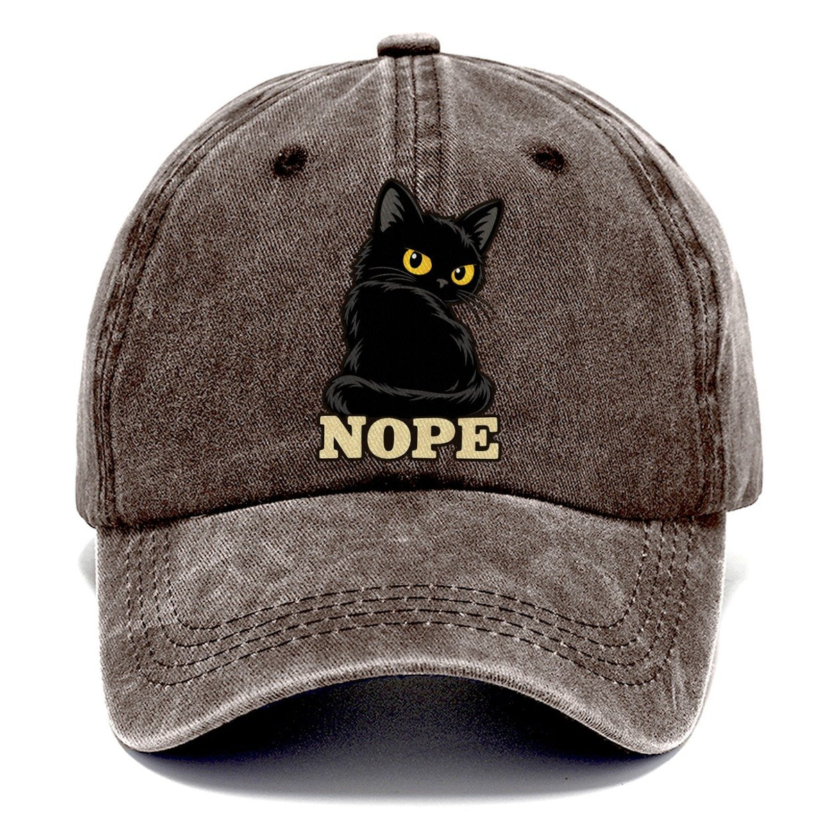 Black Cat Nope Fan Favorites Classic Cap – Brown
