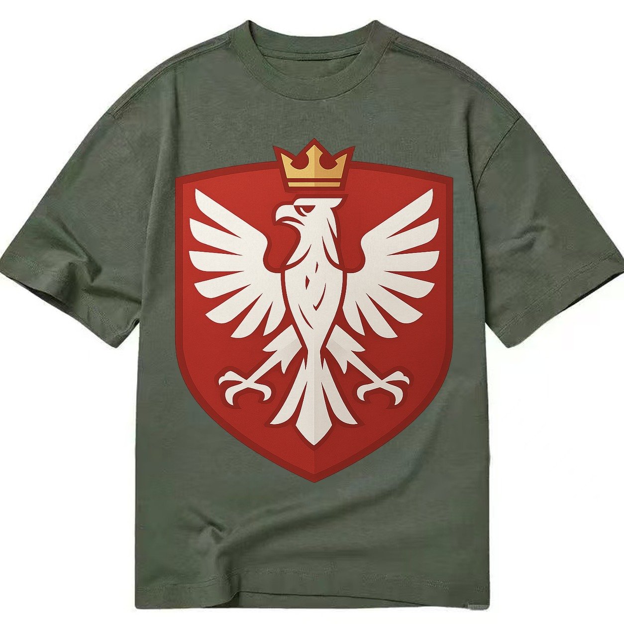Poland White Eagle Classic T-shirt – Army Green