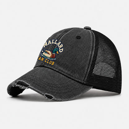 Mallard Fan Club Washed Trucker Hat – Black