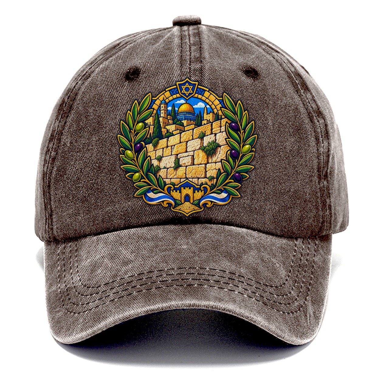 Western Wall Stones Jerusalem Classic Cap – Brown
