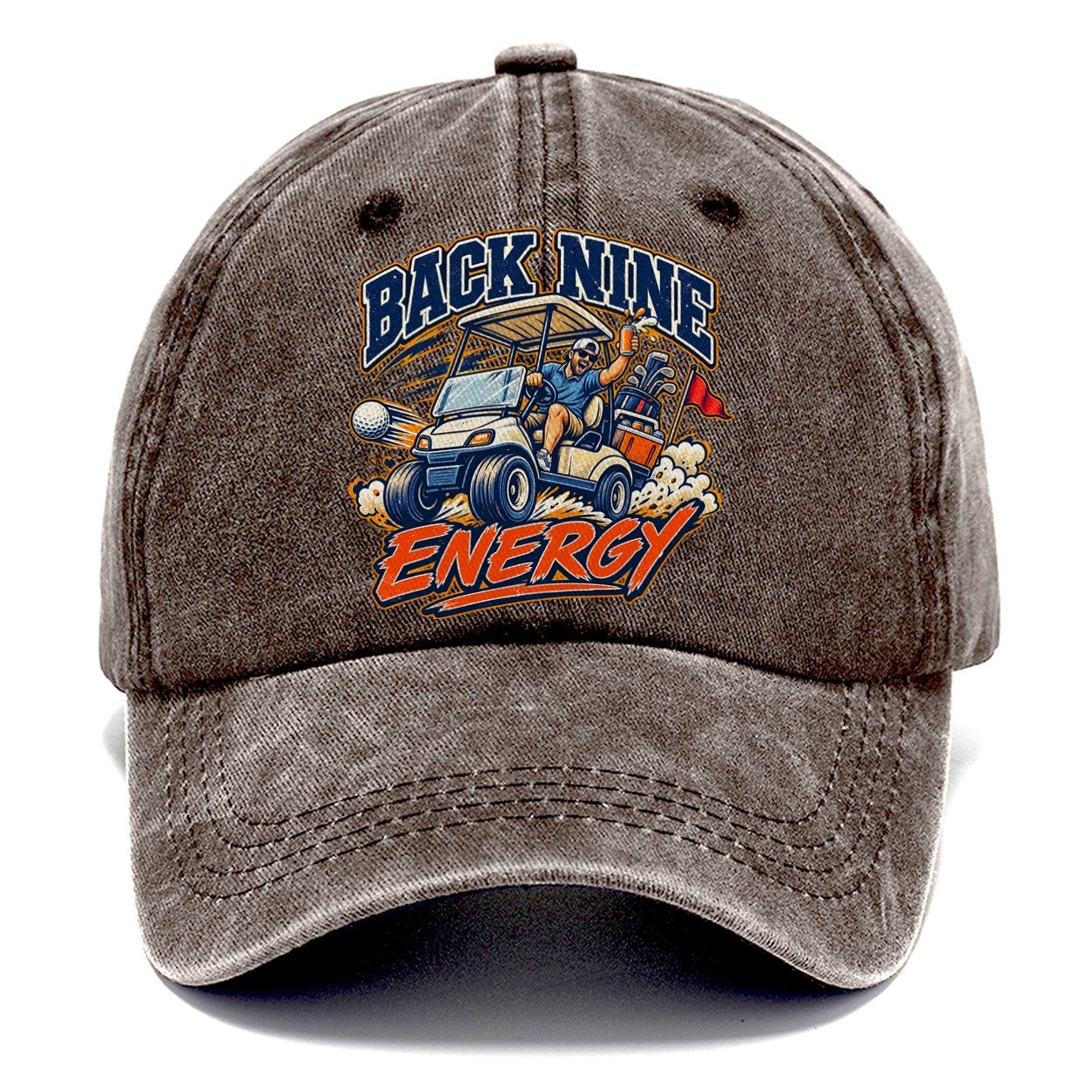 Back Nine Energy Golf Life Classic Cap – Brown