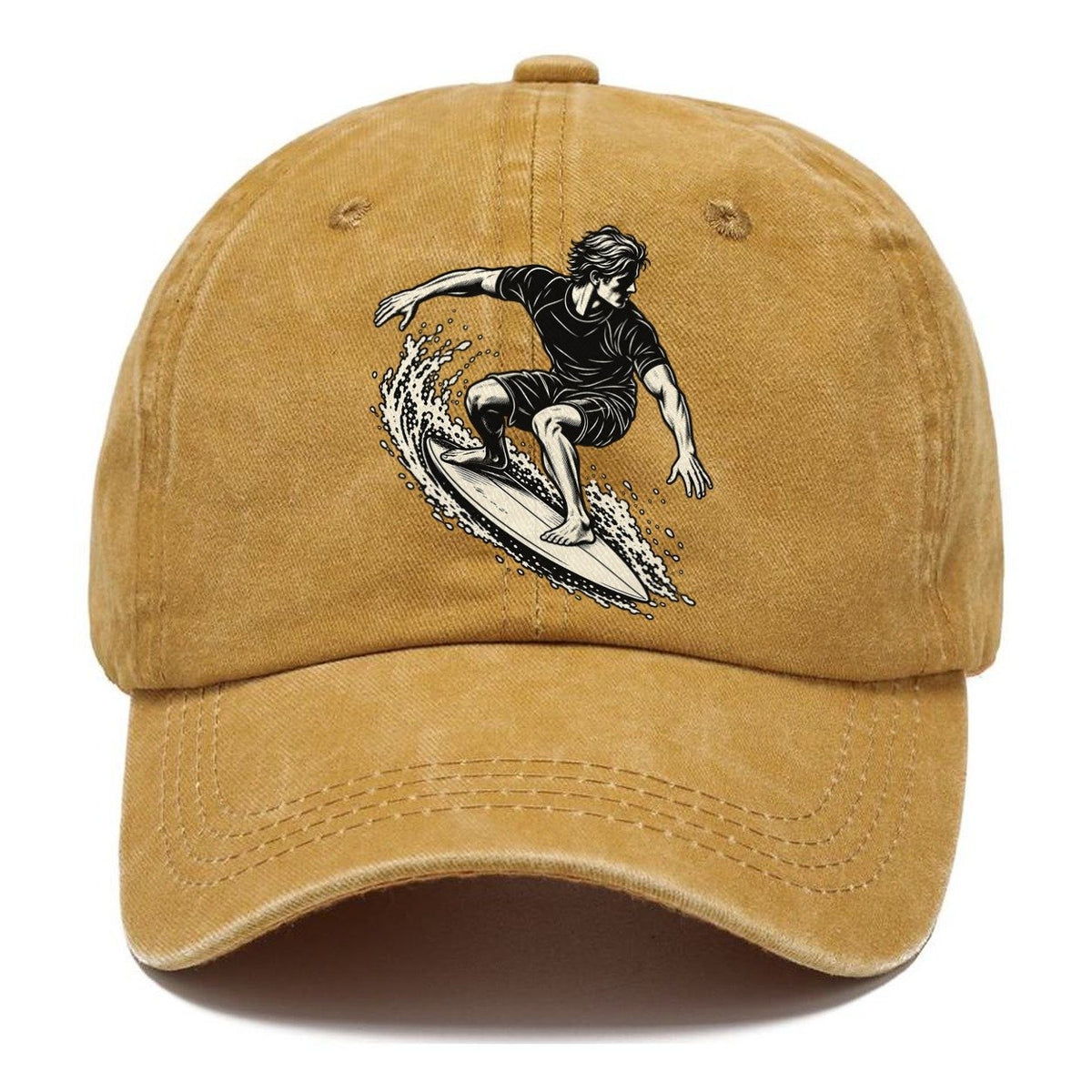 Surfer Carving Cutback Global Sports Ink Figures Classic Cap – Golden Harvest