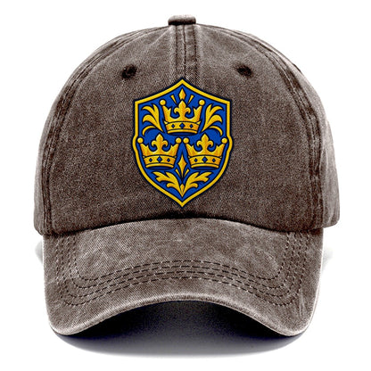 Sweden Minimal Emblem Country Logos Classic Cap – Brown