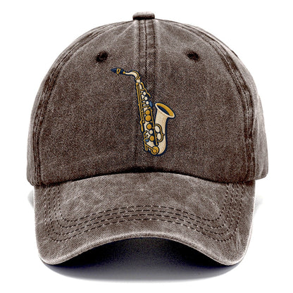 Saxophone Tiny Solo Marks Classic Cap – Brown