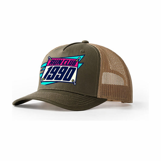 Race Bib 1990 Run Club 90S Running Clubs Trucker Hat – Olive Khaki