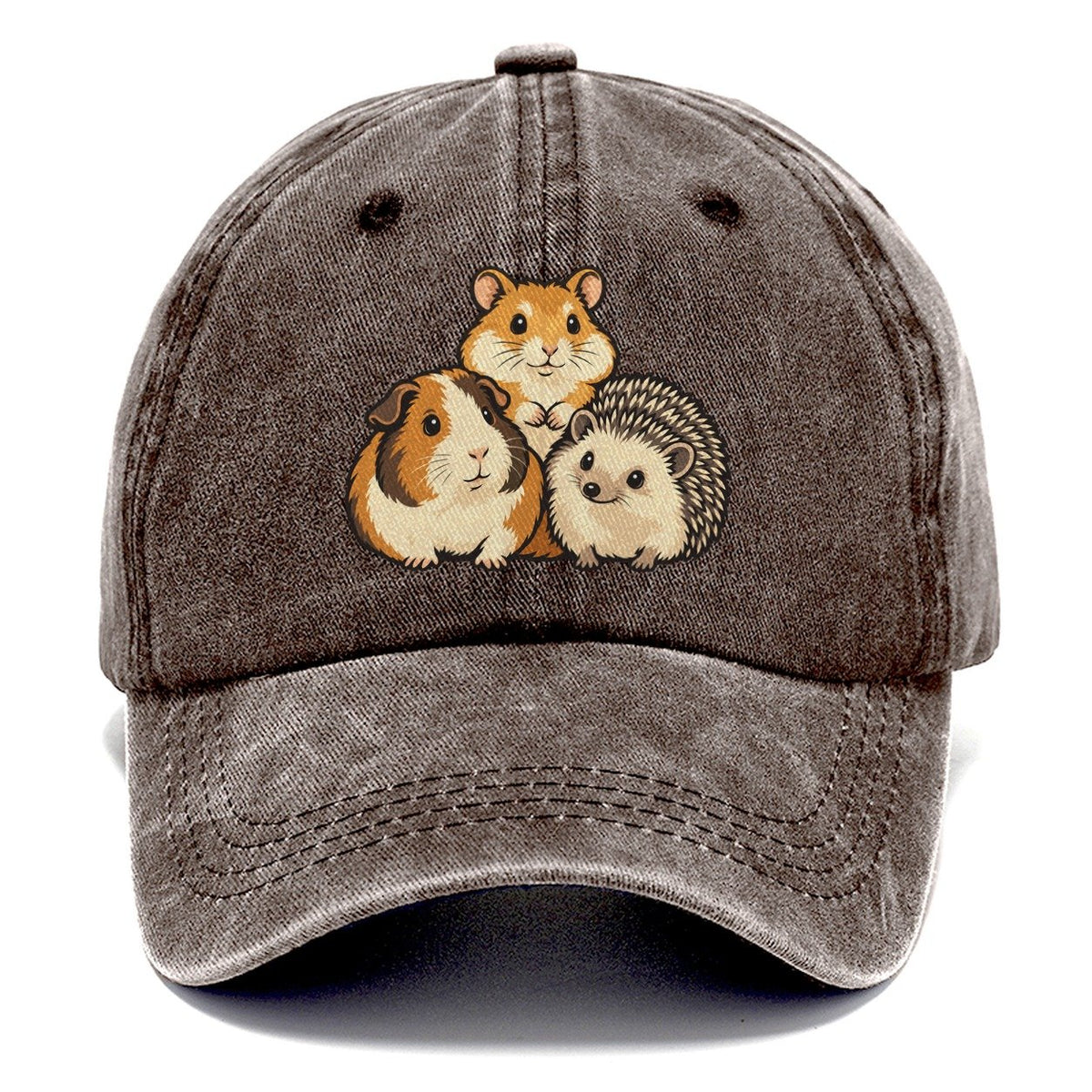 Three Tiny Faces Small Pet Logos Classic Cap – Brown