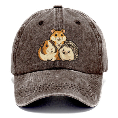 Three Tiny Faces Small Pet Logos Classic Cap – Brown