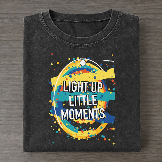 Light Up Little Moments Colorburst Uplift Vintage T-shirt – Black